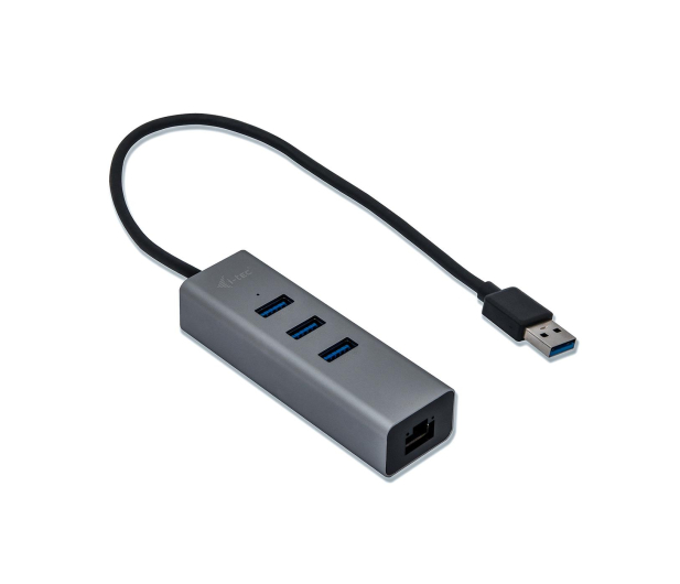 i-tec USB 3.0 Metal LAN HUB 3x USB 3.0 RJ-45 10/100/1000 Mb/s - 456338 - zdjęcie